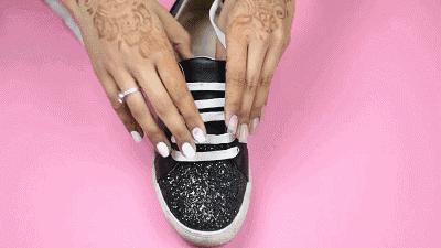 adidas贝壳头鞋带不打结系法,运动鞋鞋带系法教程男板鞋免打结