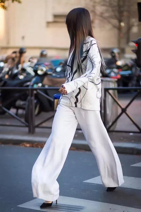 这个春夏时髦精都在穿这三种元素,夏日穿搭胖胖的中性风裤子