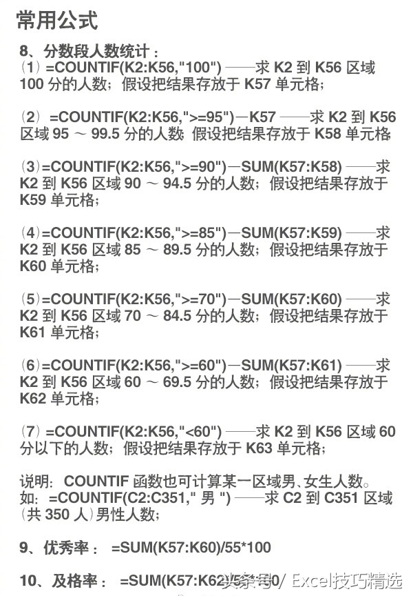 文员常用的10个excel必背公式表,财务必须掌握excel常用基本公式