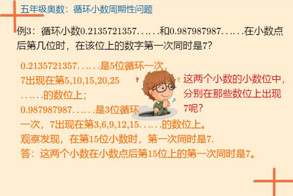 循环小数和周期性问题,循环小数中的周期问题五年级数学