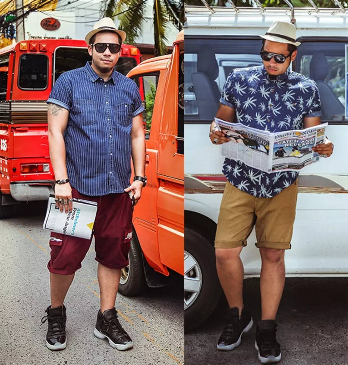 胖子穿上显瘦男士短袖t恤,胖子穿什么衣服既显瘦又好看男