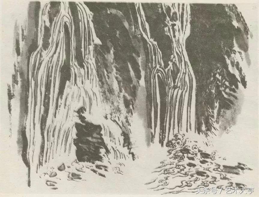 国画怎么画水中的山,画水国画教程