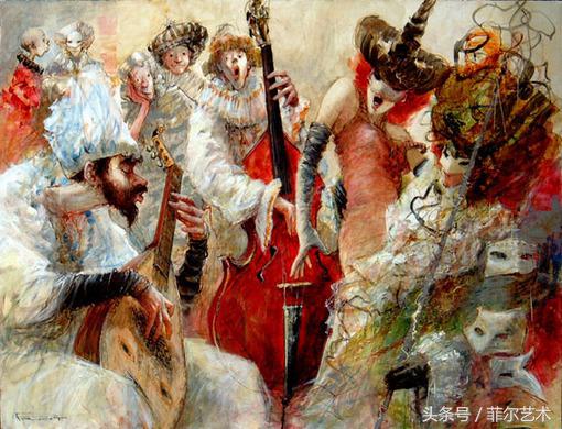 威尼斯面具——法国画家MarcelNinoPajot插画欣赏（一）