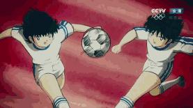 足球小将燃爆童年视频,足球小将大空翼和小次郎一起夺冠