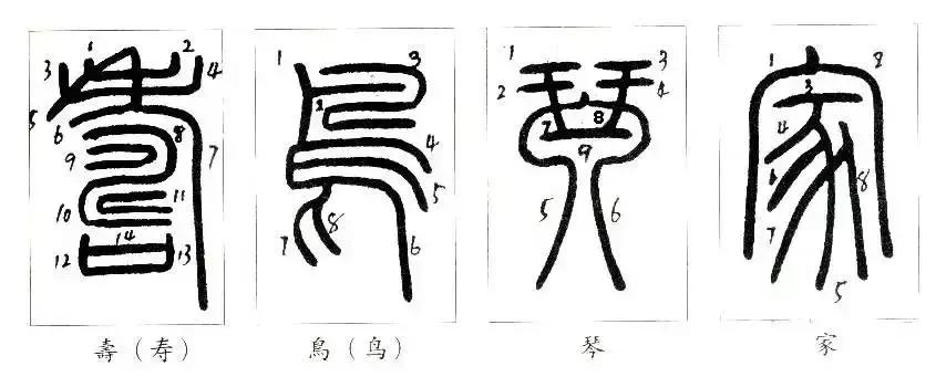 篆书瑞怎么写,如何写篆书笔画