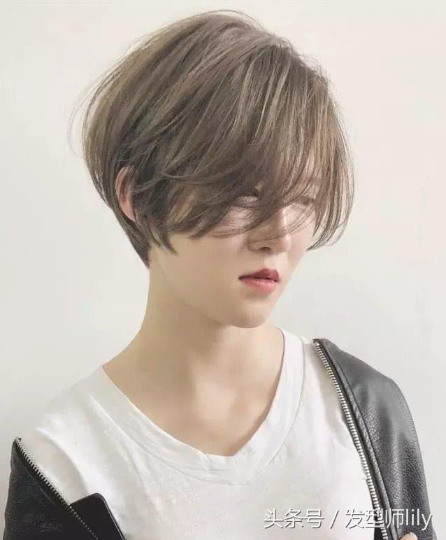 五款短发烫型,超酷圆脸烫的短发