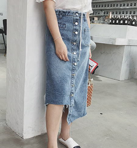 牛仔半身裙胖人怎么穿搭,牛仔半身裙胖人穿的显瘦的牛仔裤