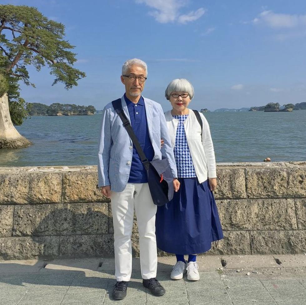 日本网红夫妇穿搭七十岁,日本bonpon夫妇穿搭