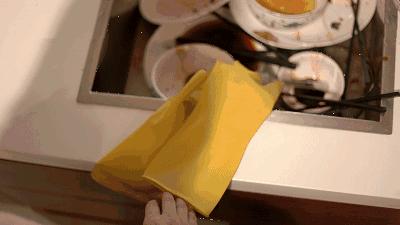 厨房免洗抹布去油污,不沾油污可多次使用的抹布
