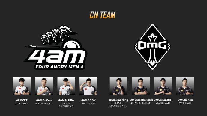 绝地求生：各战队PGI主题队服曝光，中队国4AM和OMG都是黄色系！