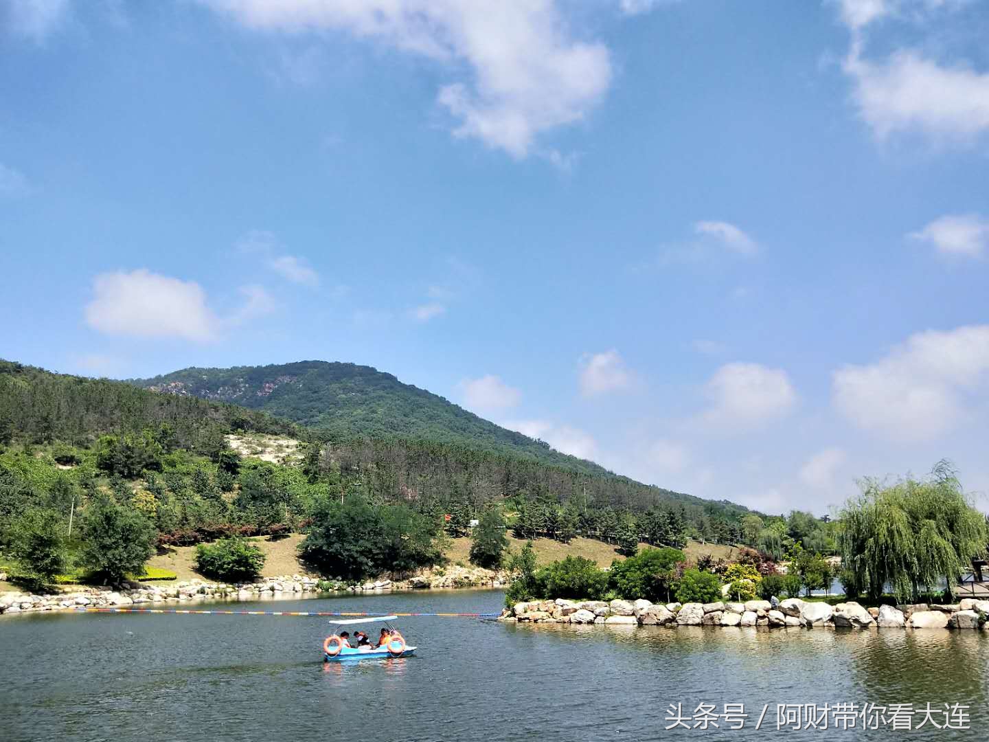 长青湖自然风景,长青湖世外桃源