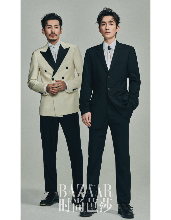 朱一龙白宇时尚芭莎合体,朱一龙白宇镇魂开播发布会