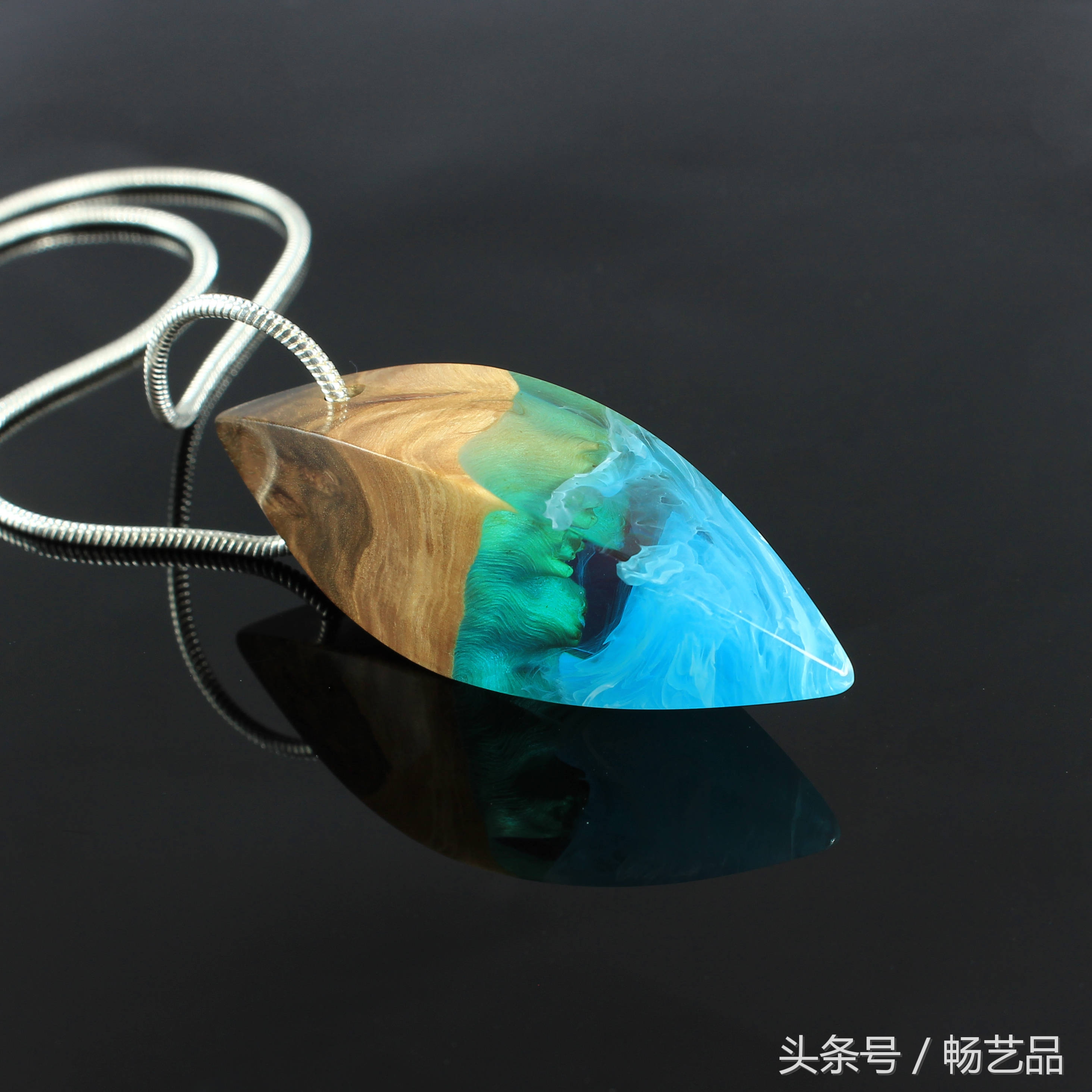 手工水晶吊坠项链图片,手工diy水晶串珠项链教程