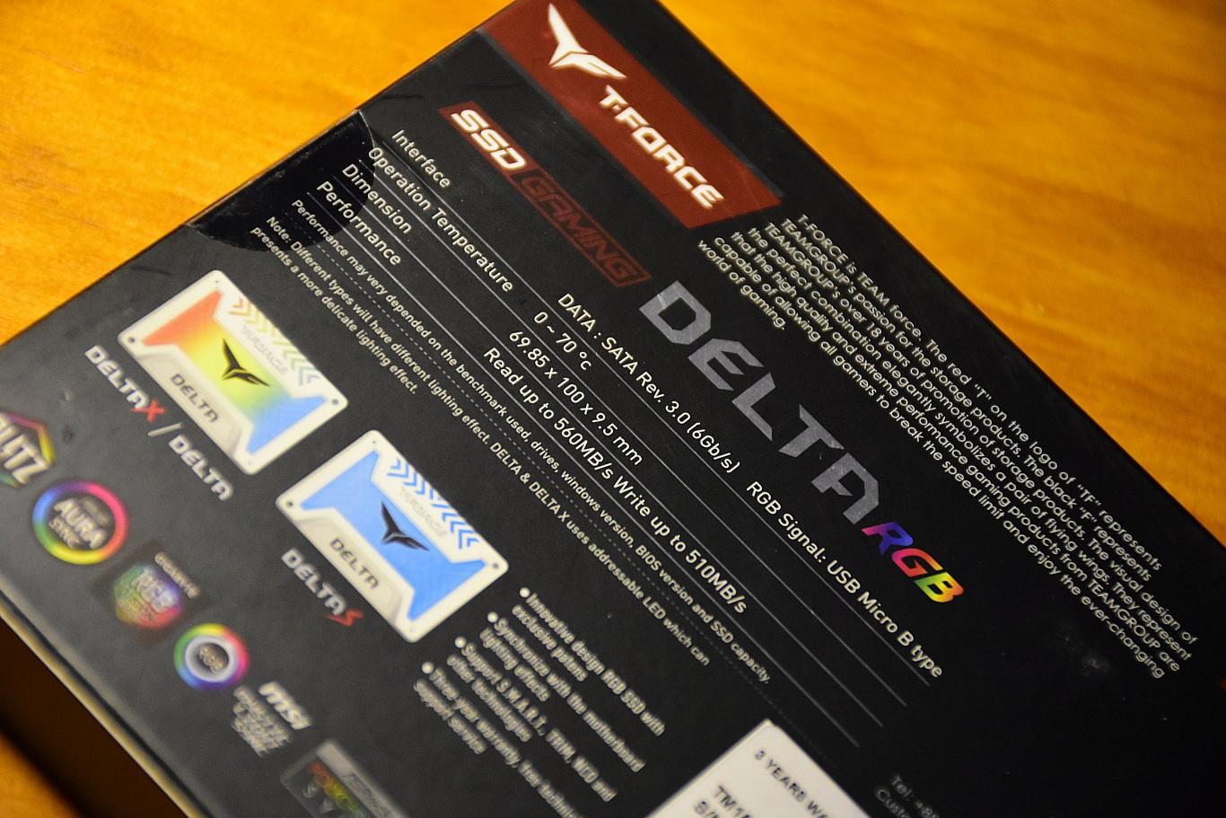 只有CPU不能RGB了！十铨 T-Force Delta RGB 250GB 固态硬盘开箱