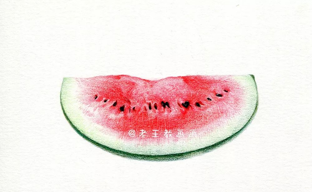 夏天西瓜绘画,夏天西瓜画简单又漂亮