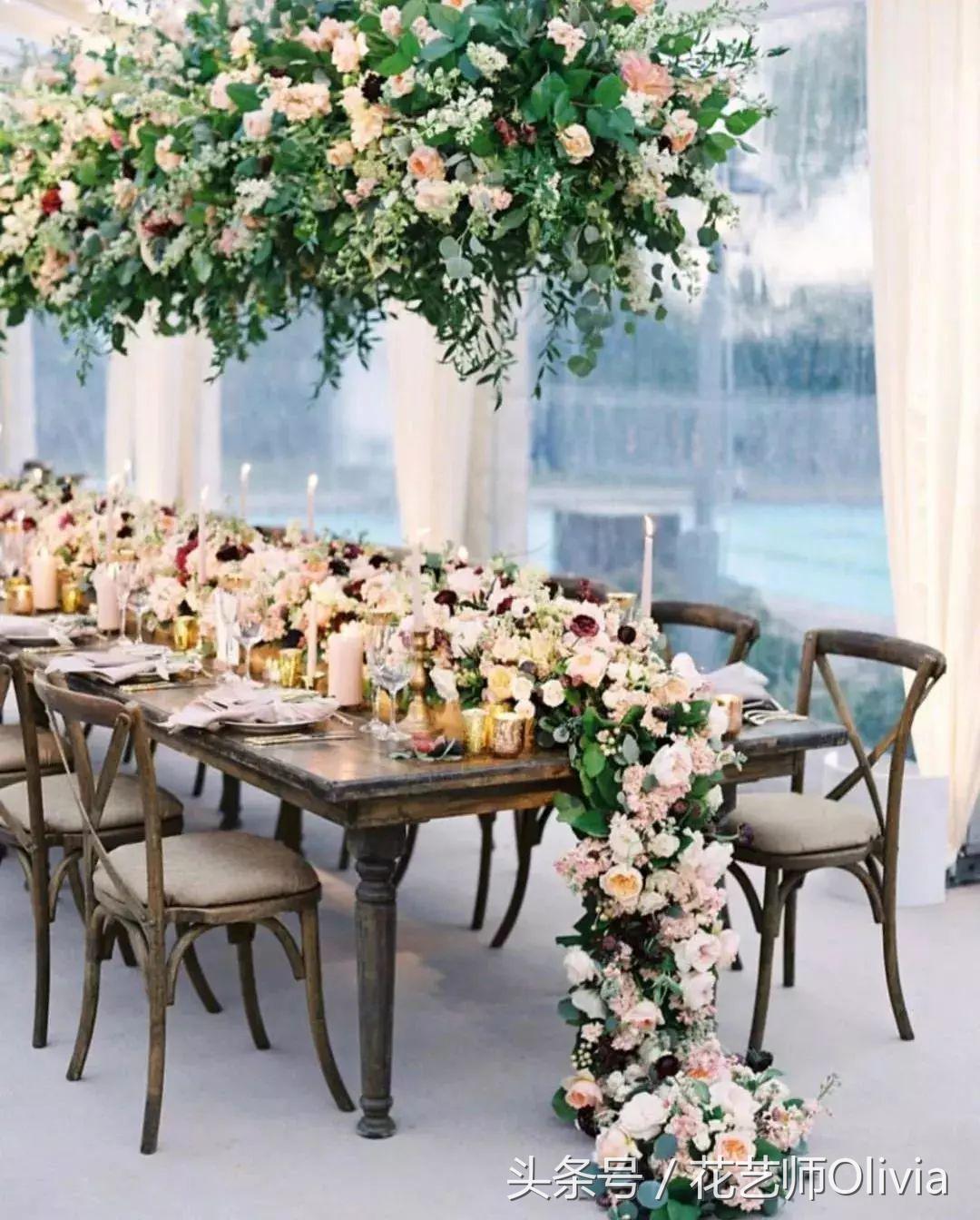 小清新森系户外婚礼布置,农村婚礼现场布置效果图森系