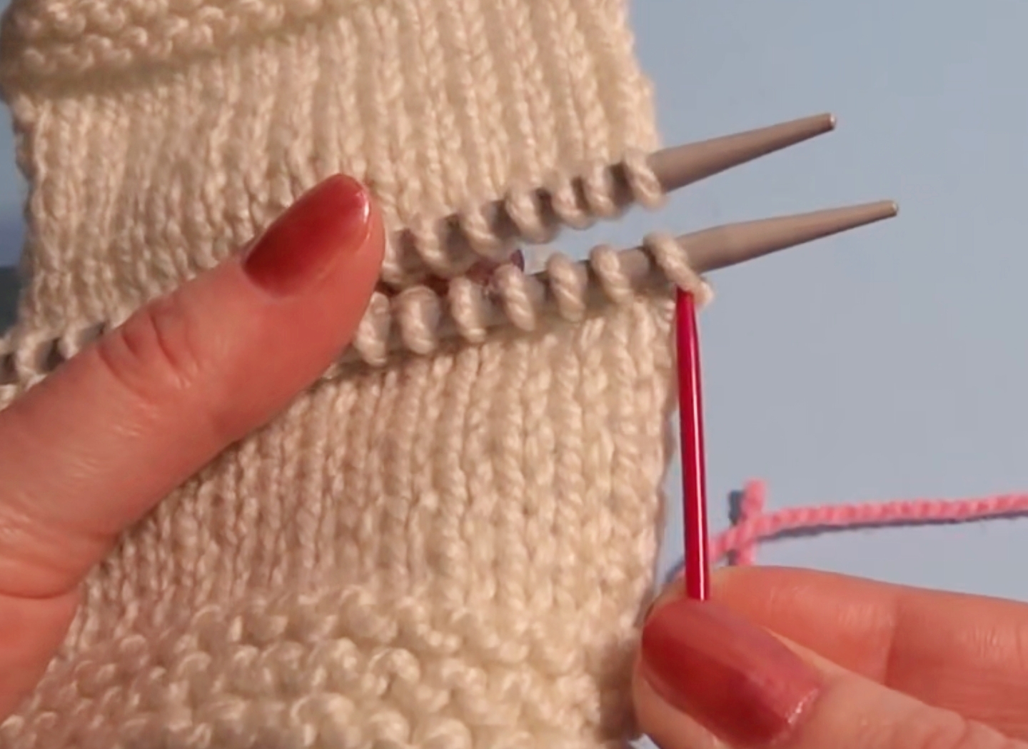 明月棒针艺术无缝缝合收针视频,棒针编织缝合方法视频