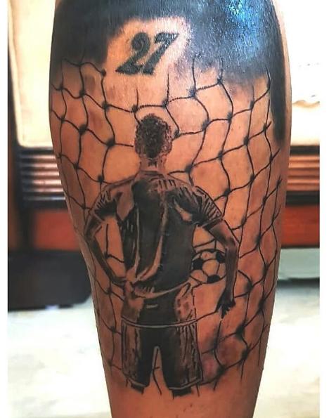 跟足球有关的纹身,关于足球纹身小图案