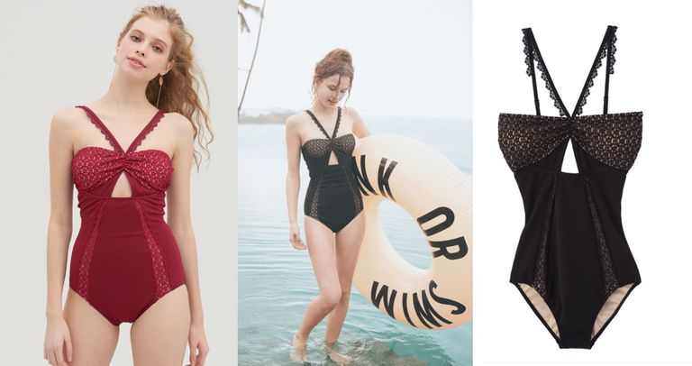 韩系保守女装泳装大全,保守又不失前卫的泳装