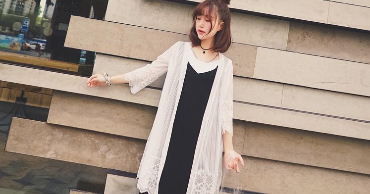 镂空针织罩衫女,波西米亚风镂空针织罩衫