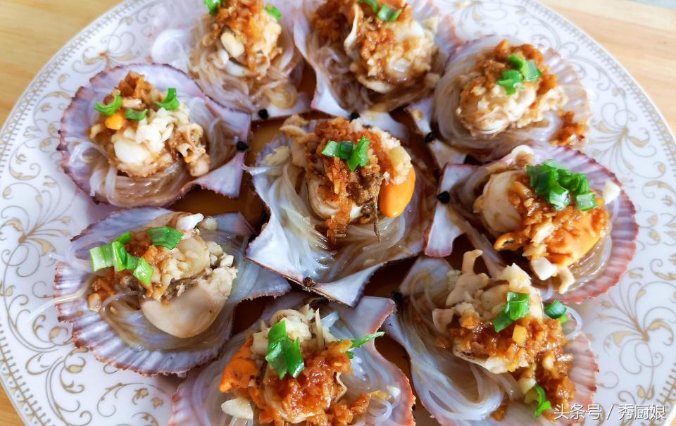 龙口粉丝蒸扇贝蒸多长时间,龙口正宗火锅花甲扇贝粉丝