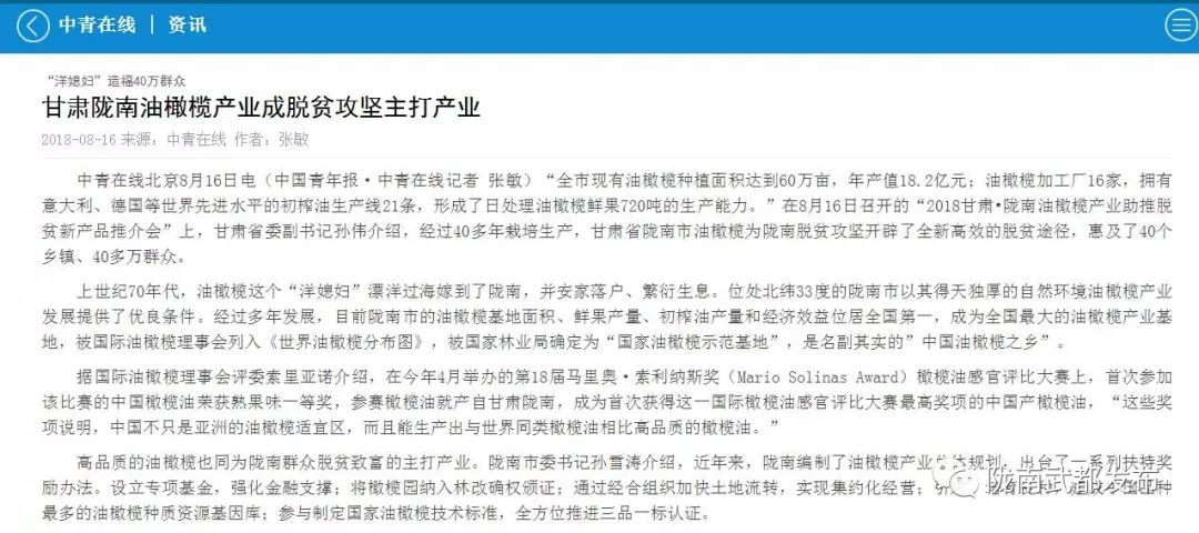 今生广种橄榄树，来世还做陇南人！