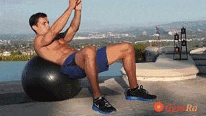 瑜伽球马甲线训练动作,瑜伽球视频练马甲线