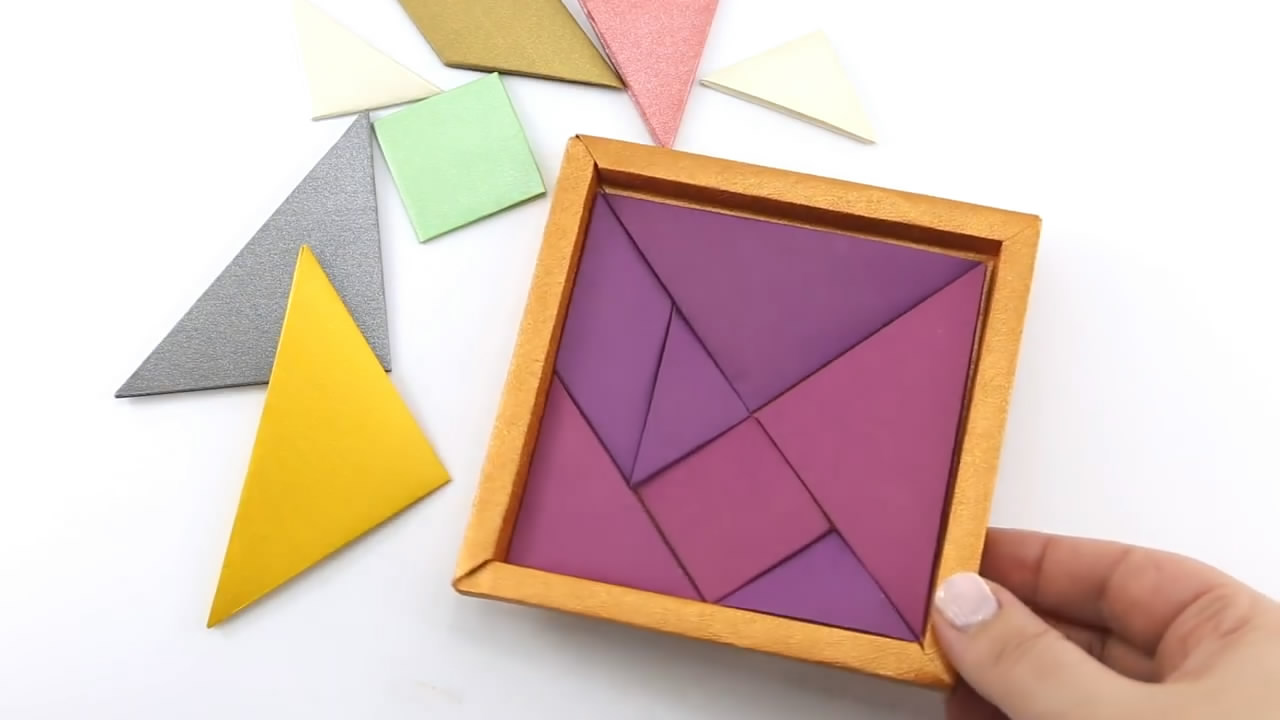 折纸和七巧板,益智好玩的折纸七巧板