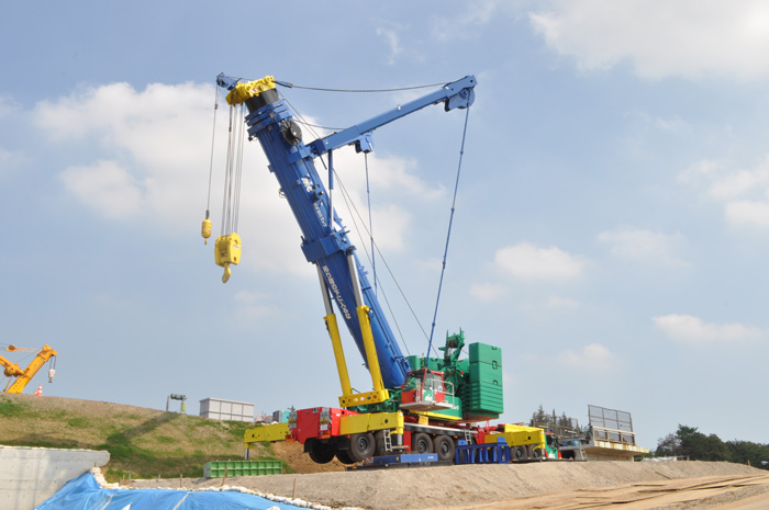 日本建筑工地起重机,日本起重机实拍
