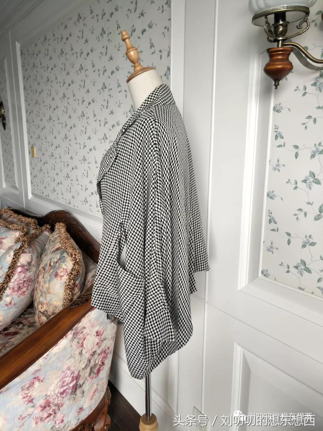 千鸟格套装现实穿搭,时尚千鸟格两件套