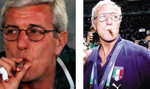 里皮雪茄卡纳瓦罗,足球老烟民