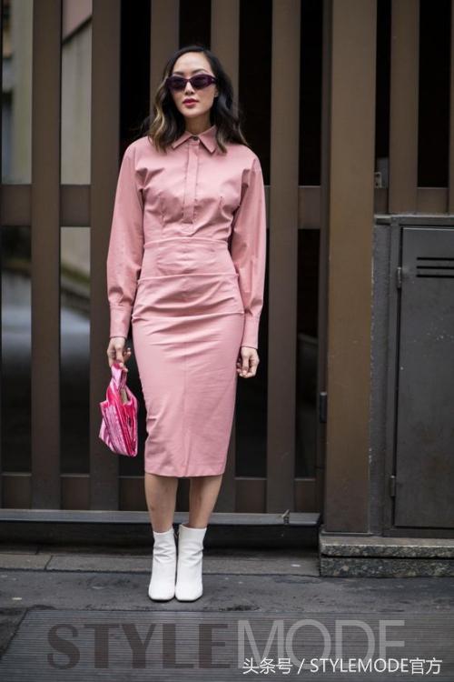 入秋最时髦的穿搭,入秋穿搭粉色外套