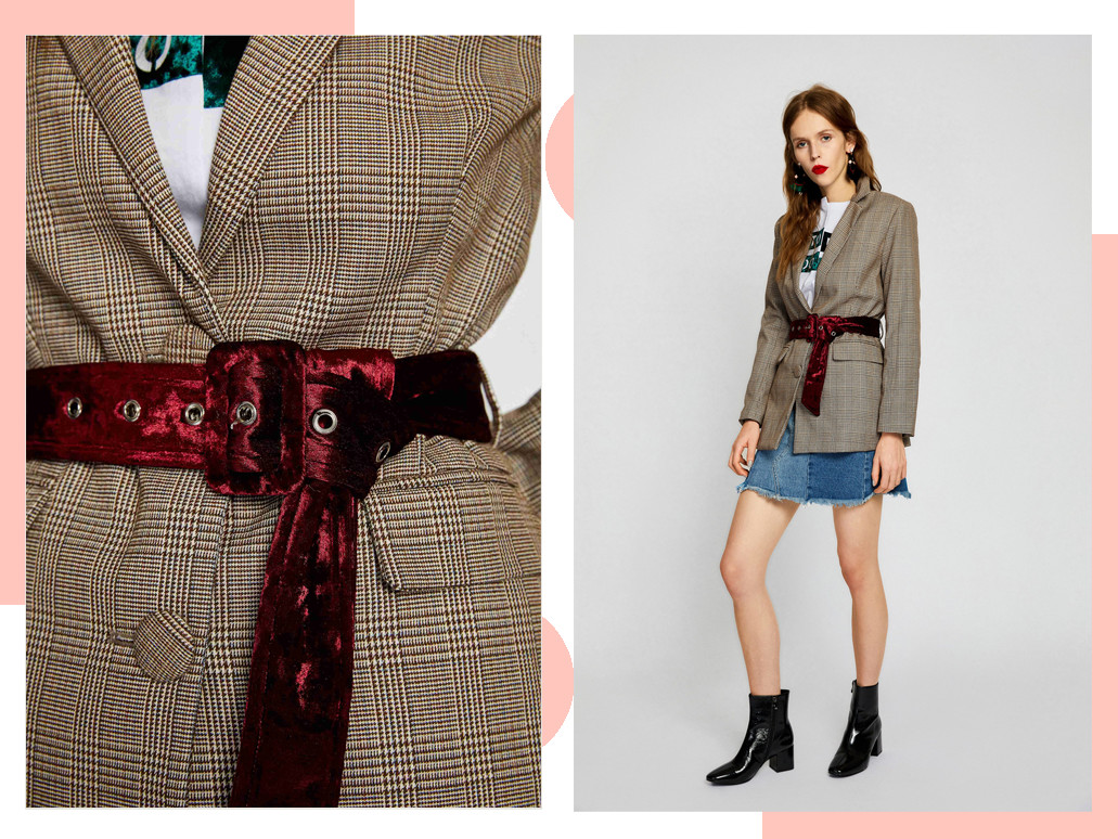 胸大溜肩身材穿搭,棋盘格纹坎肩穿搭