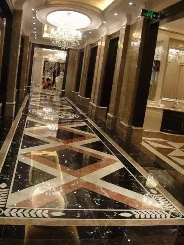 大理石水刀拼花客厅效果图,让人惊艳的水刀拼花图集