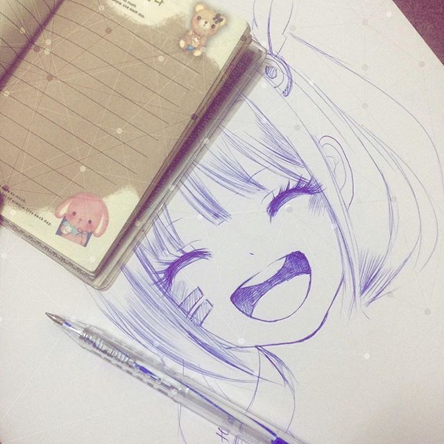 手绘chiikawa头像,素描人物头像动漫卡通手绘