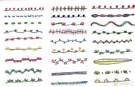 以花边排版的手抄报,春节手抄报花边手帐素材