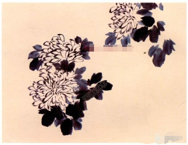 国画小写意菊花花头的画法,菊花国画写意画法视频