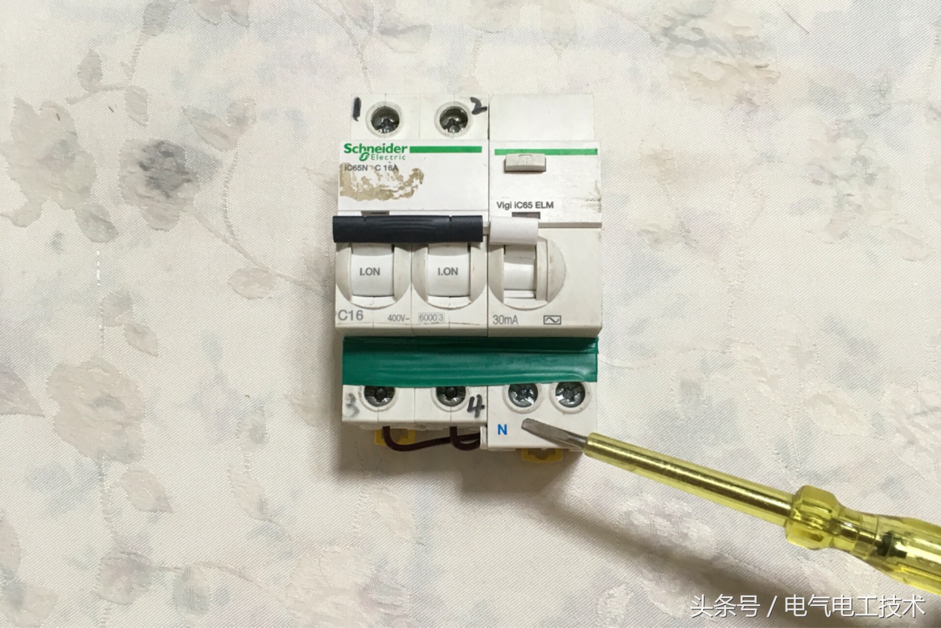 电工漏保接线,漏保左火右零接线图