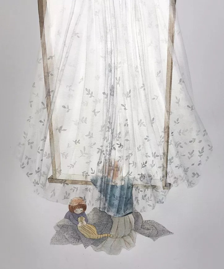 手绘妈妈和女儿的日常生活，温暖而感人