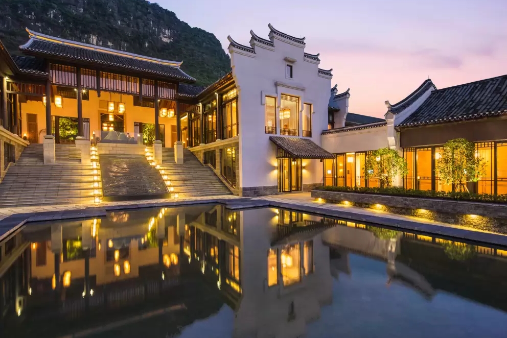 阳朔悦榕庄住宿,阳朔悦榕庄漓江边