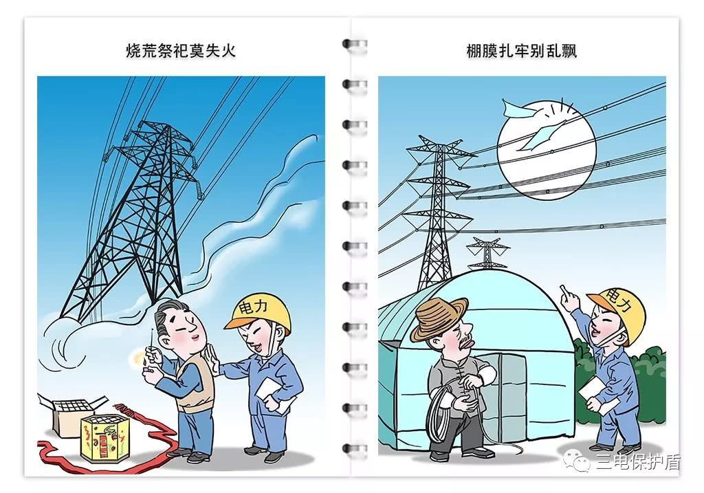 天津安全警示片,三电保护宣传图片
