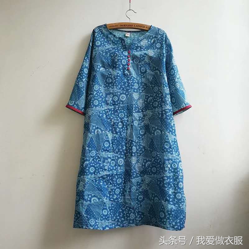 苎麻复古上衣裁剪教程,苎麻复古斜襟的裁剪及缝纫