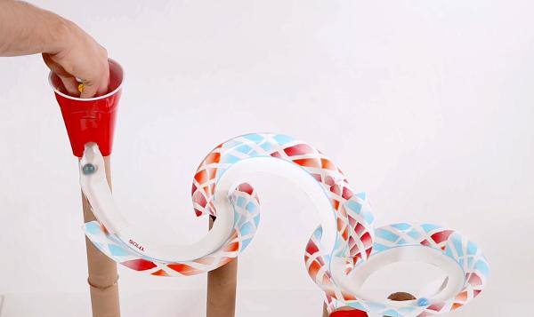 自制弹珠过山车轨道教程纸质,diy弹珠过山车