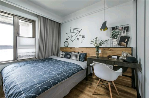 灰色墙面装修案例89㎡北欧全灰墙面设计