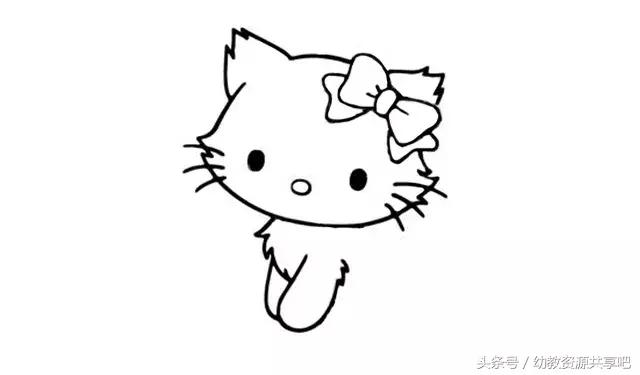 简笔画漂亮可爱猫咪,萌萌哒简笔画图片可爱小猫咪