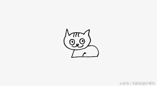 简笔画漂亮可爱猫咪,萌萌哒简笔画图片可爱小猫咪