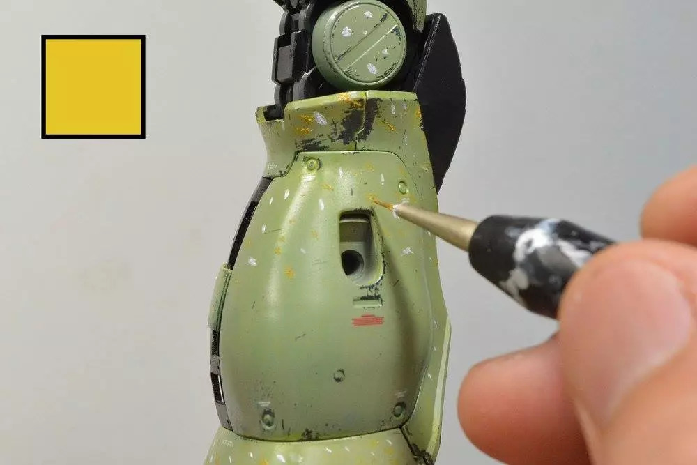 扎古模型拼装过程,高达模型旧化教程