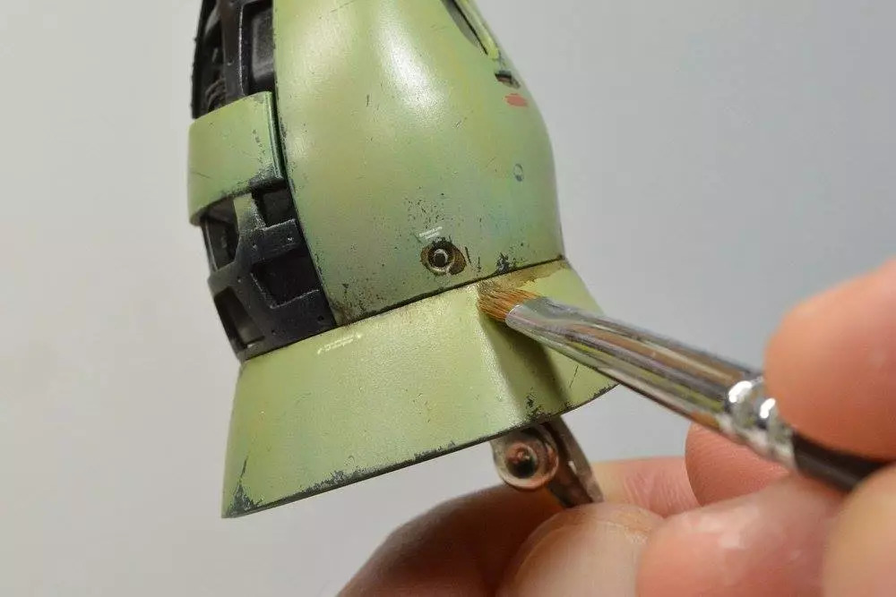 扎古模型拼装过程,高达模型旧化教程