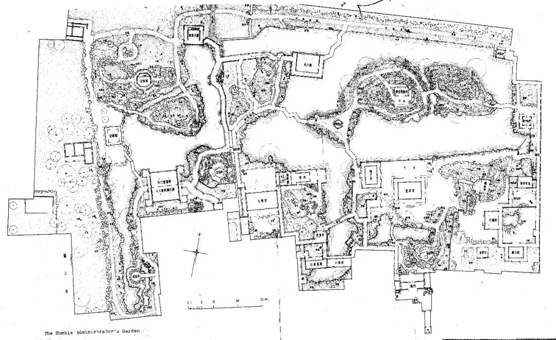 南北方园林造园,中式园林总平面