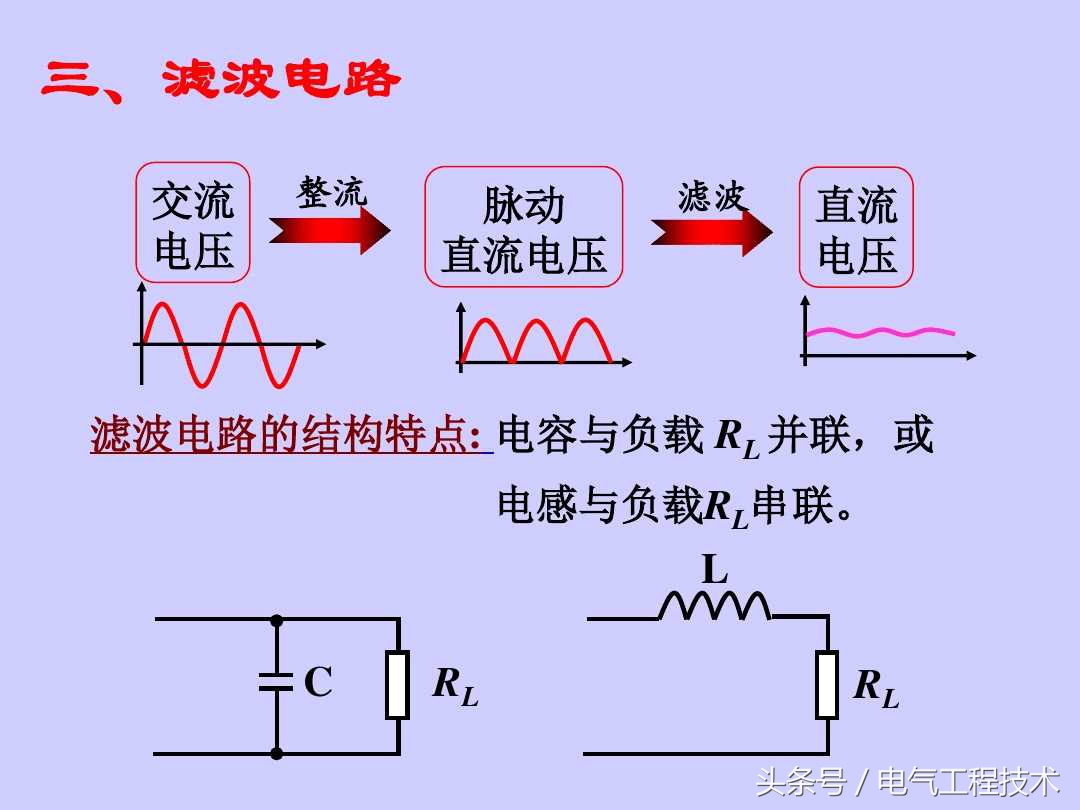 电容滤波和电感滤波电路结构,电容滤波电路是如何实现滤波的